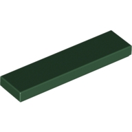 Lego destička 1x4 hladká, tmavě zelená (4248267, 4528774, 4543949)
